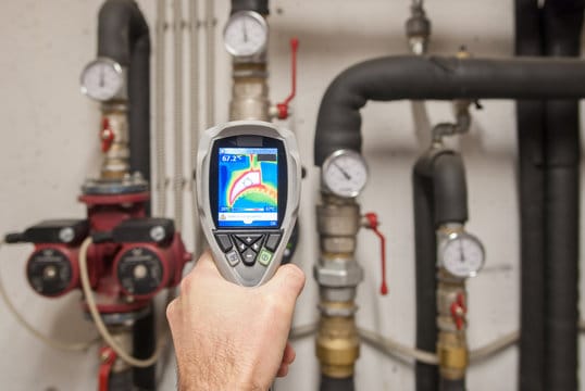 Leak detection service using thermal camera by Titusville Plumbing Pros in Titusville, Florida